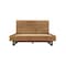 Armen Living Aldo Queen Size Brown Oak Wood Platform Bed Frame with Black Metal Legs LCAOBDBRQN - alternate 1